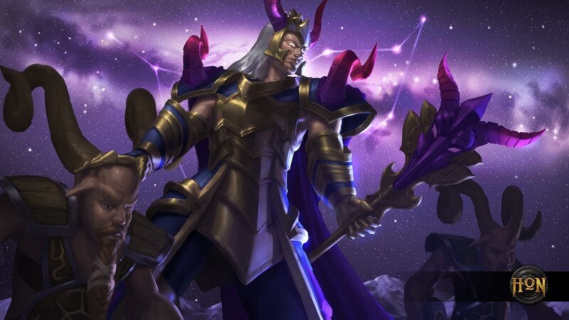 Armored Figure with Horns — Purple
