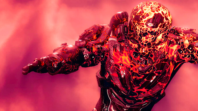 Armored Figure with Lava Armor