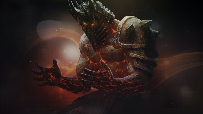 Armored Figure with Lava Veins — Black