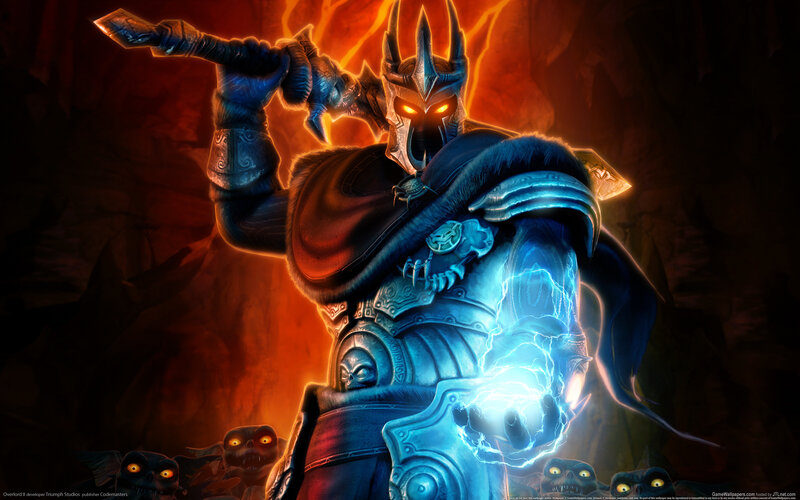 Armored Figure with Lightning — Blue