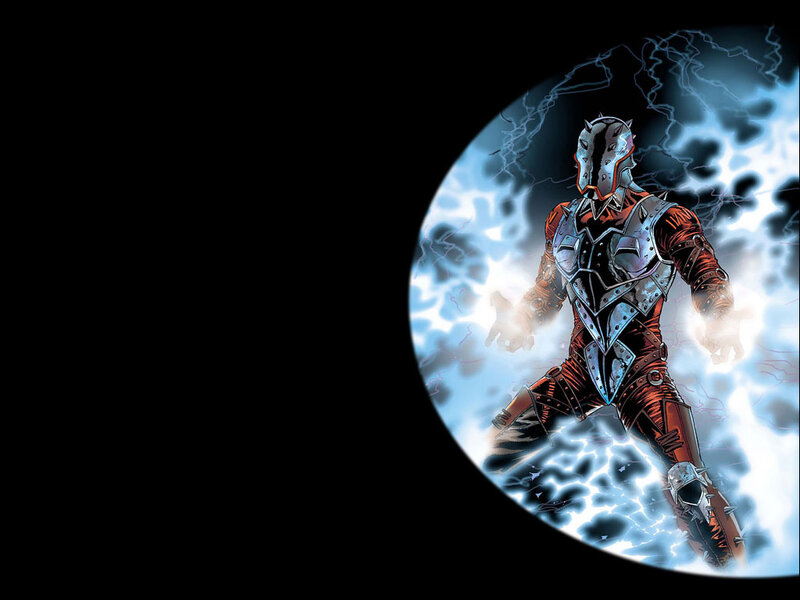 Armored Figure with Lightning