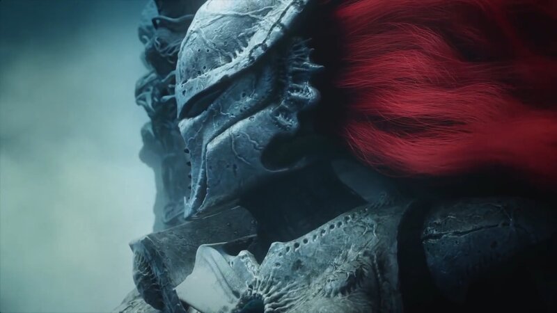 Armored Figure with Red Hair