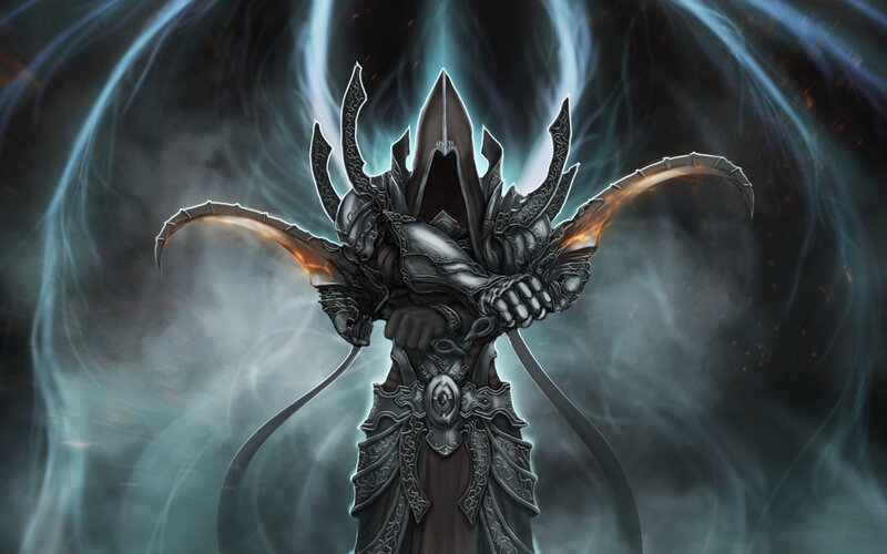 Armored Figure with Scythe — Black, Dramatic, Digital Art, Armor
