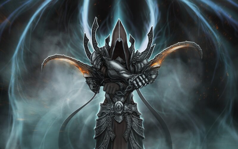 Armored Figure with Scythe — Black, Dramatic, Digital Art