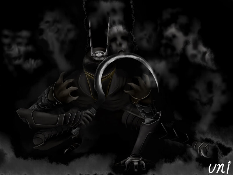 Armored Figure with Scythe