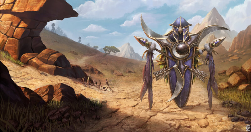 Armored Figure with Shield — Purple
