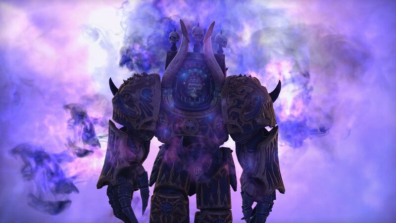 Armored Figure with Skulls