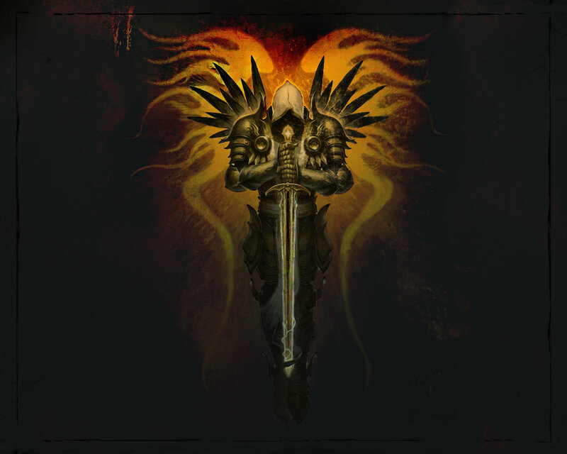 Armored Figure with Sword — Black, Dramatic, Digital Art