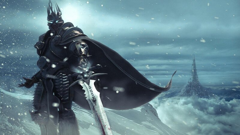 Armored Figure with Sword — Black, Dramatic, Winter
