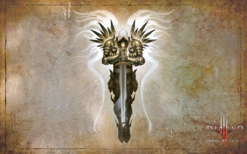 Armored Figure with Sword — Brown, Dramatic, Digital Art, Wings