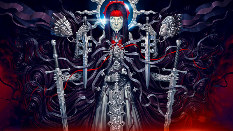Armored Figure with Swords