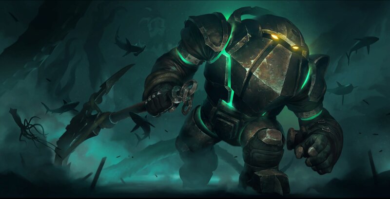 Armored Figure with Trident — Green
