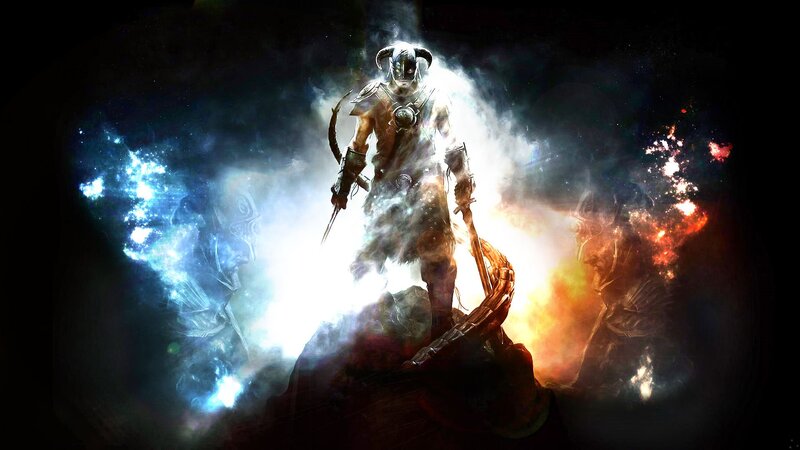Armored Figure with Weapons — Black, Dramatic, Epic