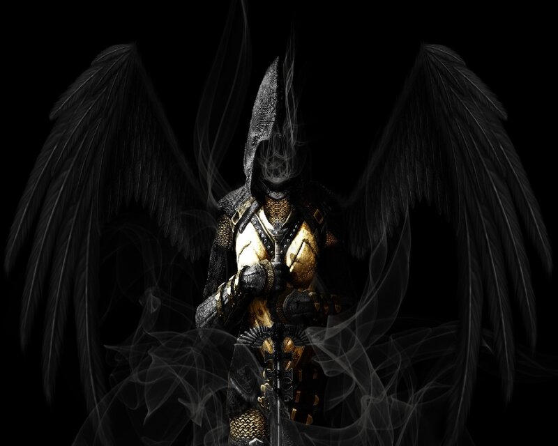 Armored Figure with Wings