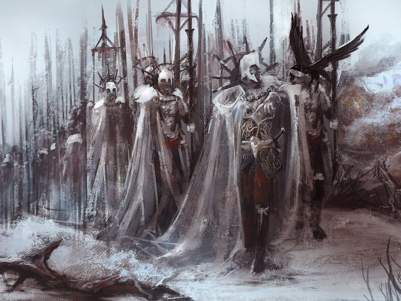 Armored Figures in Snow