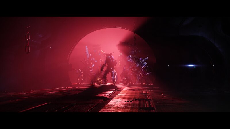 Armored Figures in Tunnel
