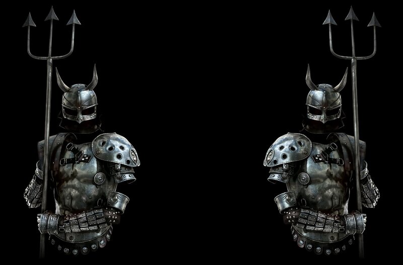 Armored Figures with Tridents