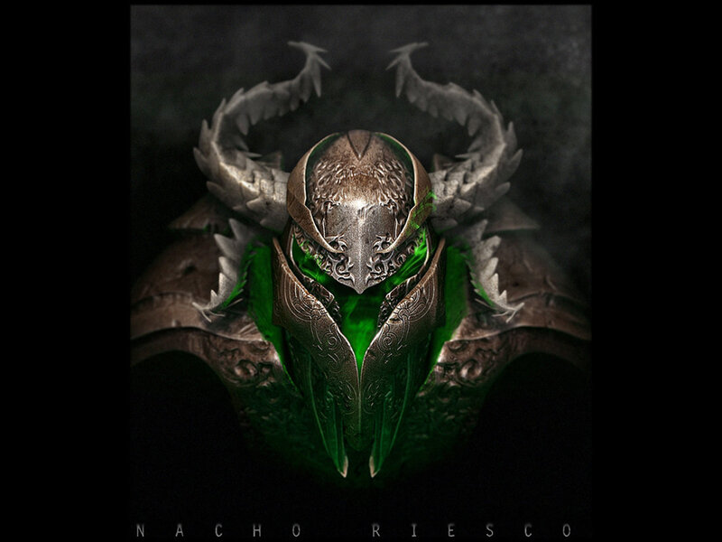 Armored Helmet with Horns