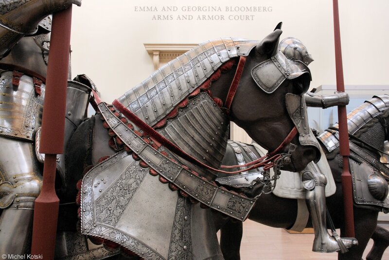 Armored horse in museum