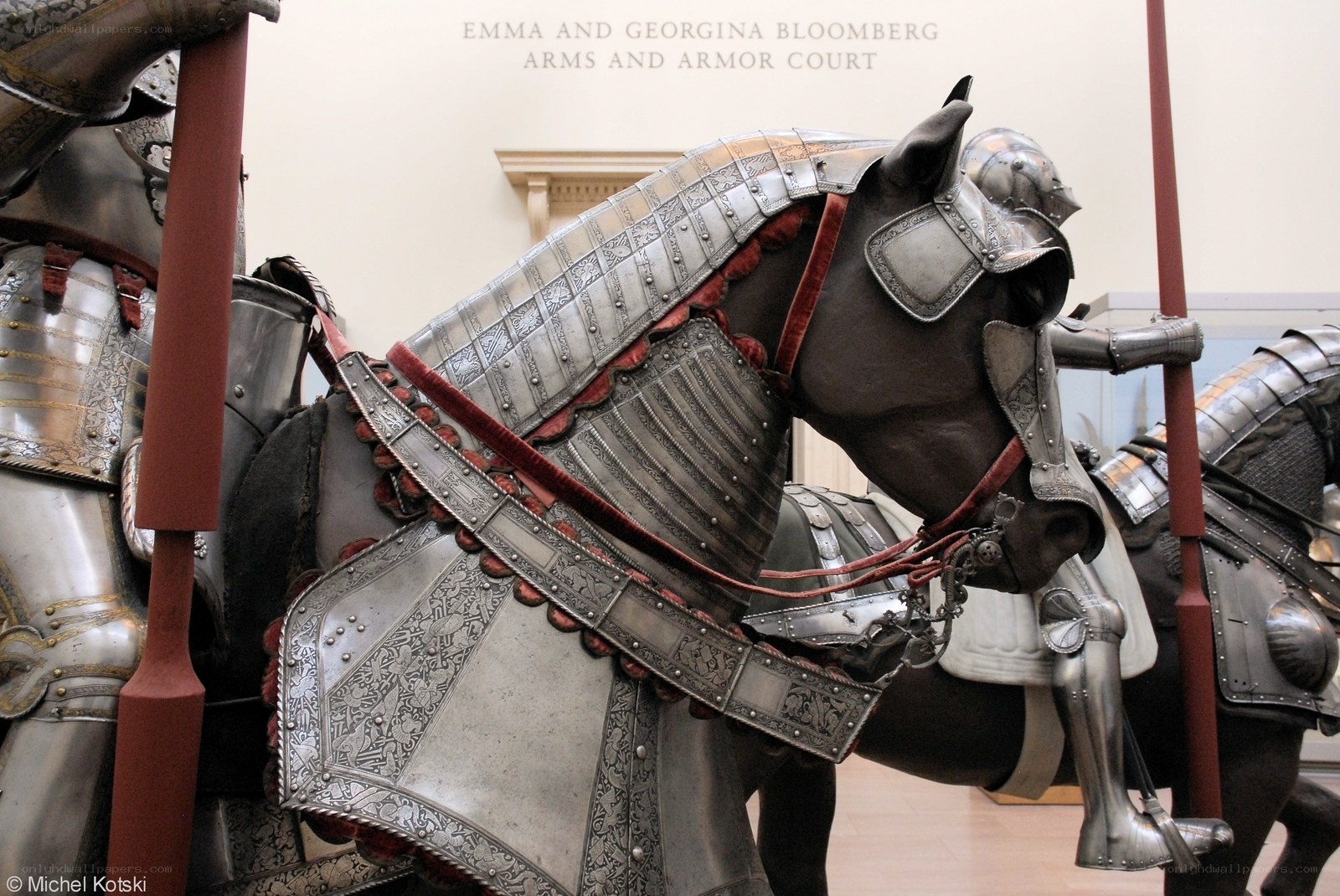 Armored horse in museum