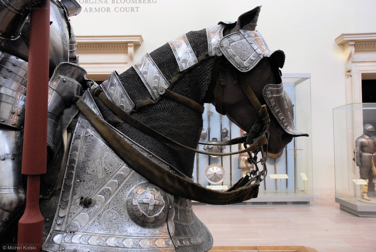 Armored horse in museum