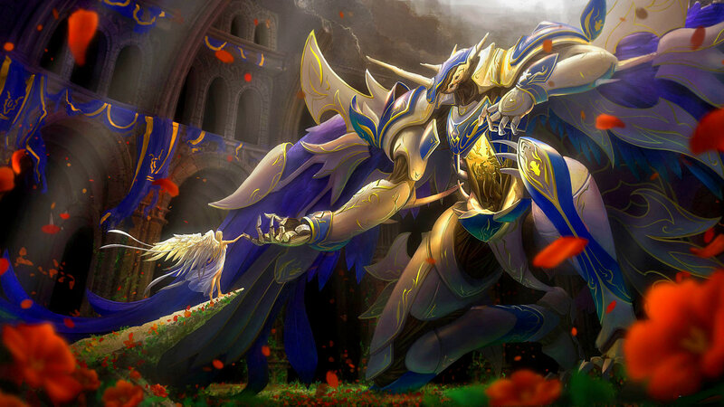 Armored Knight and Angel