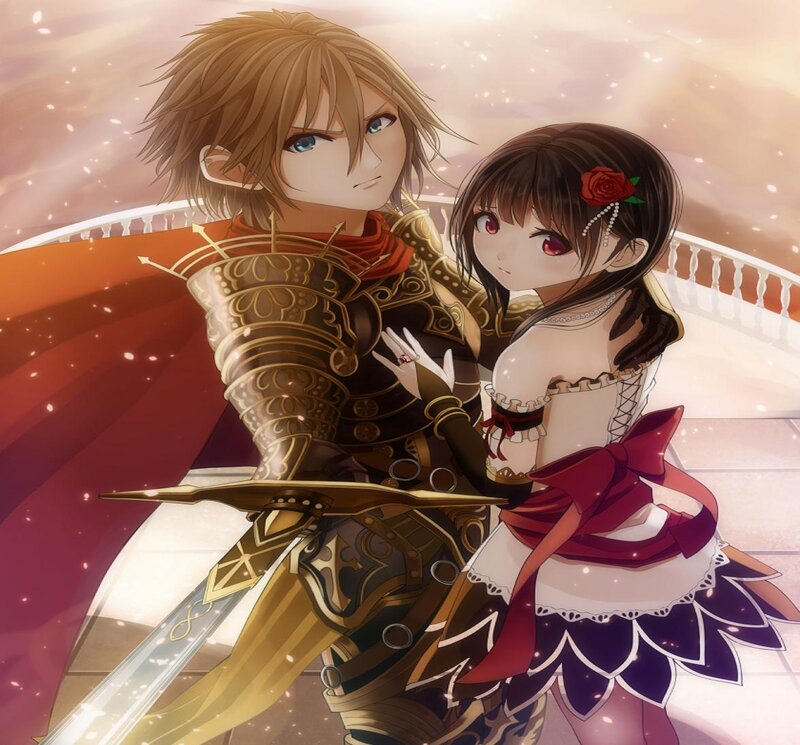 Armored Knight and Girl — Gold