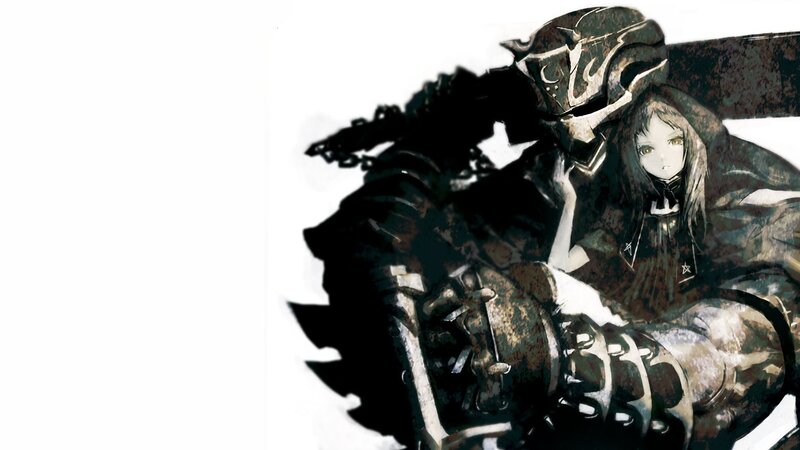 armored knight and girl