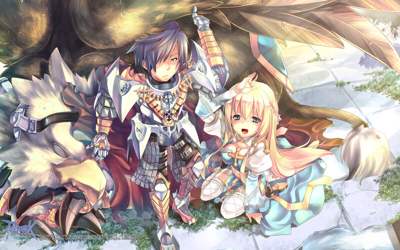 Armored Knight and Girl — White