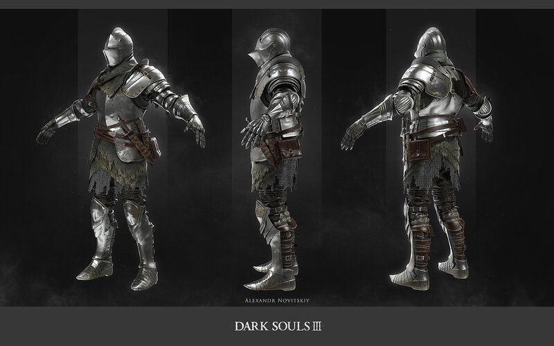 Armored Knight Character — Gray