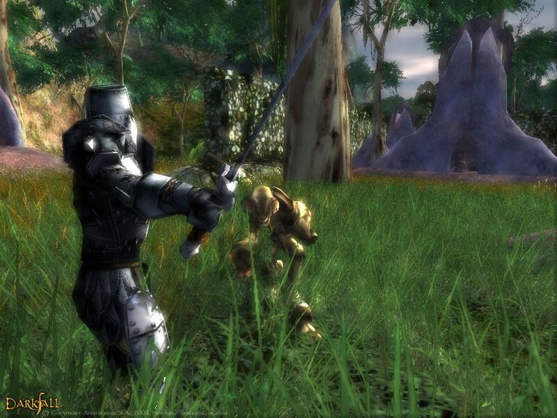 Armored Knight Fighting Goblin