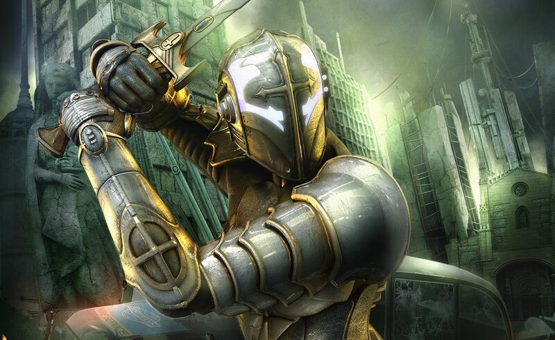 Armored Knight Holding Sword