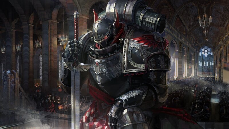 Armored Knight in Cathedral — Black