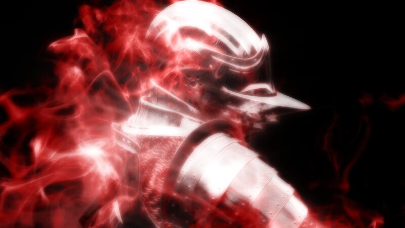 Armored Knight in Flames — Red
