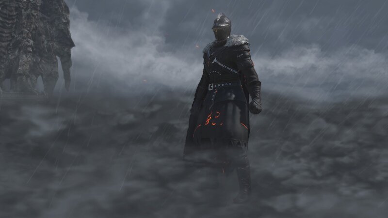 Armored Knight in Rain — Gray