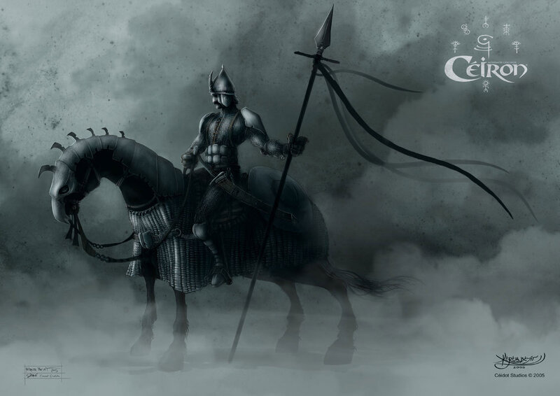 Armored Knight on Horse — Gray