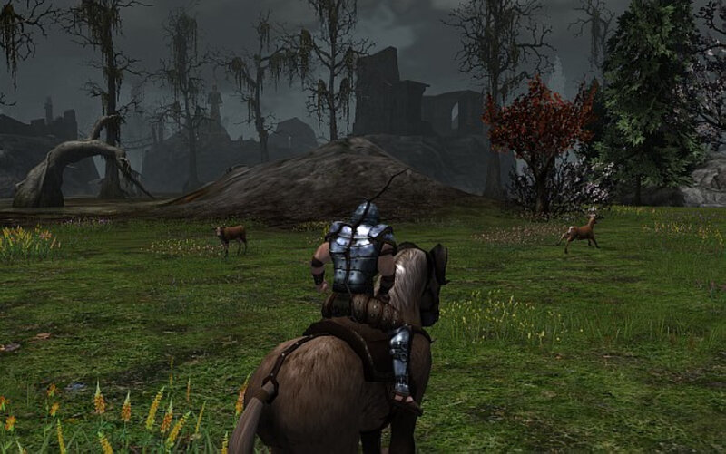 Armored Knight on Horse — Green, Dreary