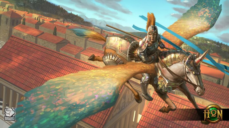 Armored Knight on Winged Horse