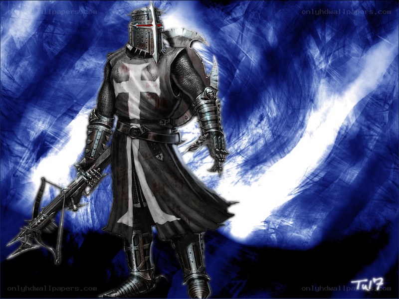 armored knight with crossbow