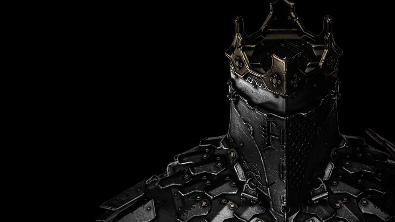 Armored Knight with Crown — Black