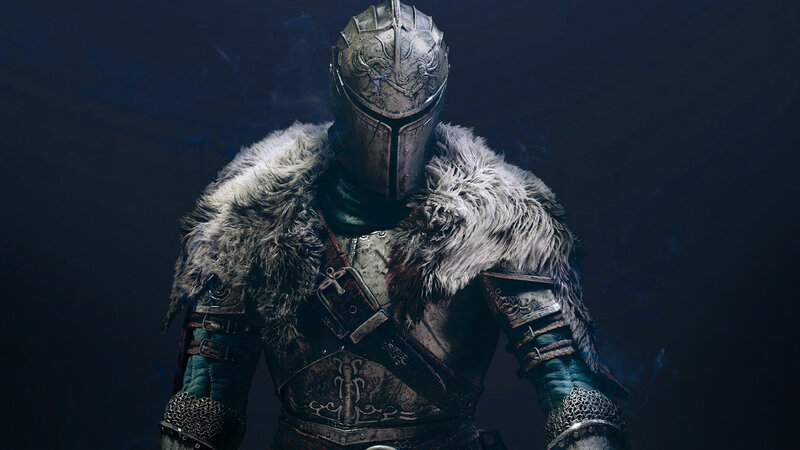 Armored Knight with Fur Cloak — Black