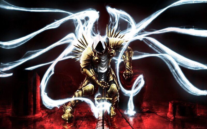 Armored Knight with Glowing Energy