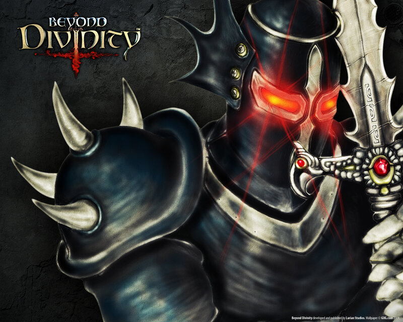 Armored Knight with Glowing Eyes — Black
