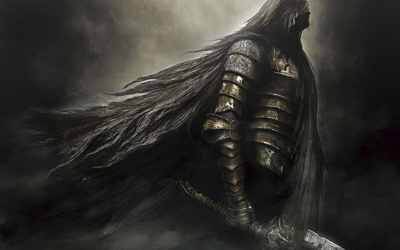 Armored Knight with Long Hair