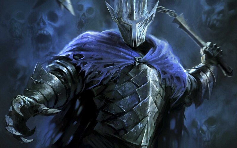 Armored Knight with Mace — Blue