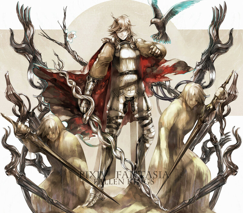 Armored Knight with Red Cape — Brown