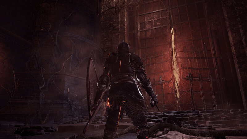 Armored Knight with Shield — Black, Dark, Dramatic