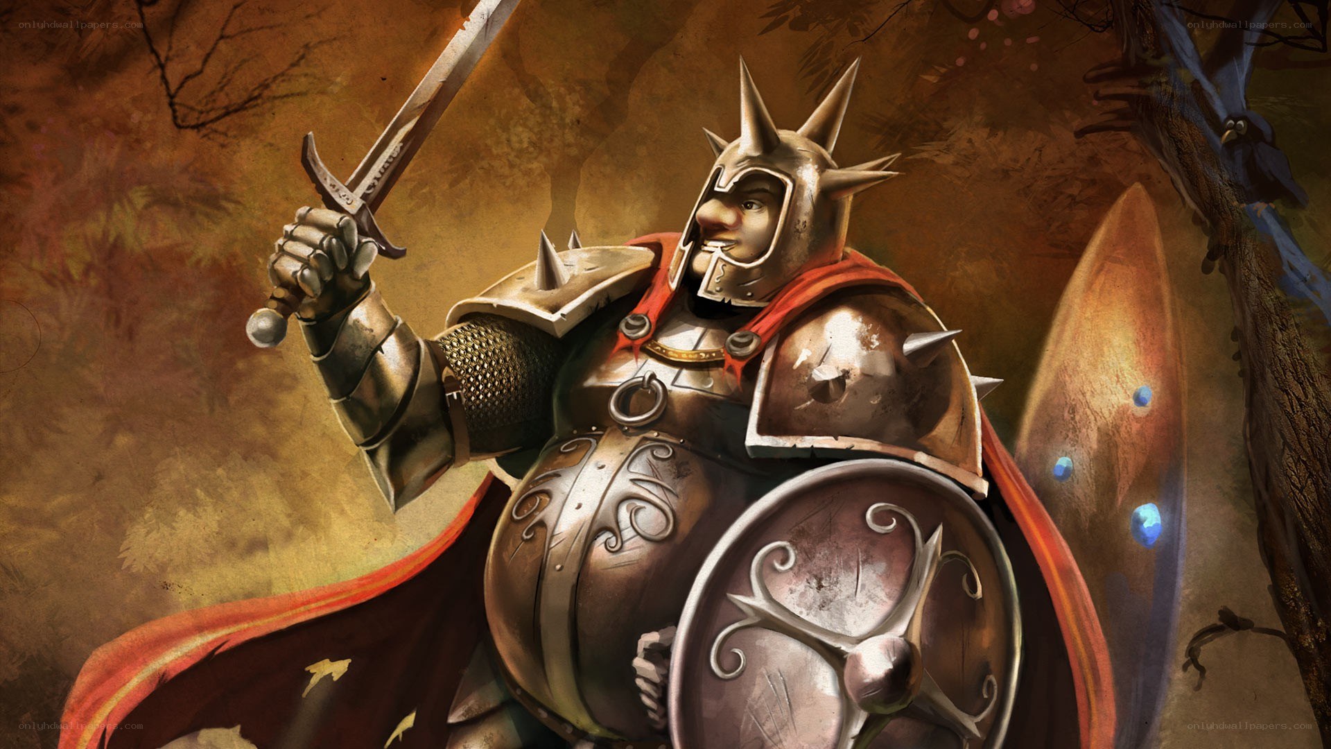 armored knight with sword