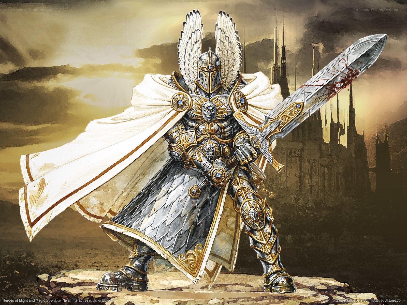 Armored knight with sword