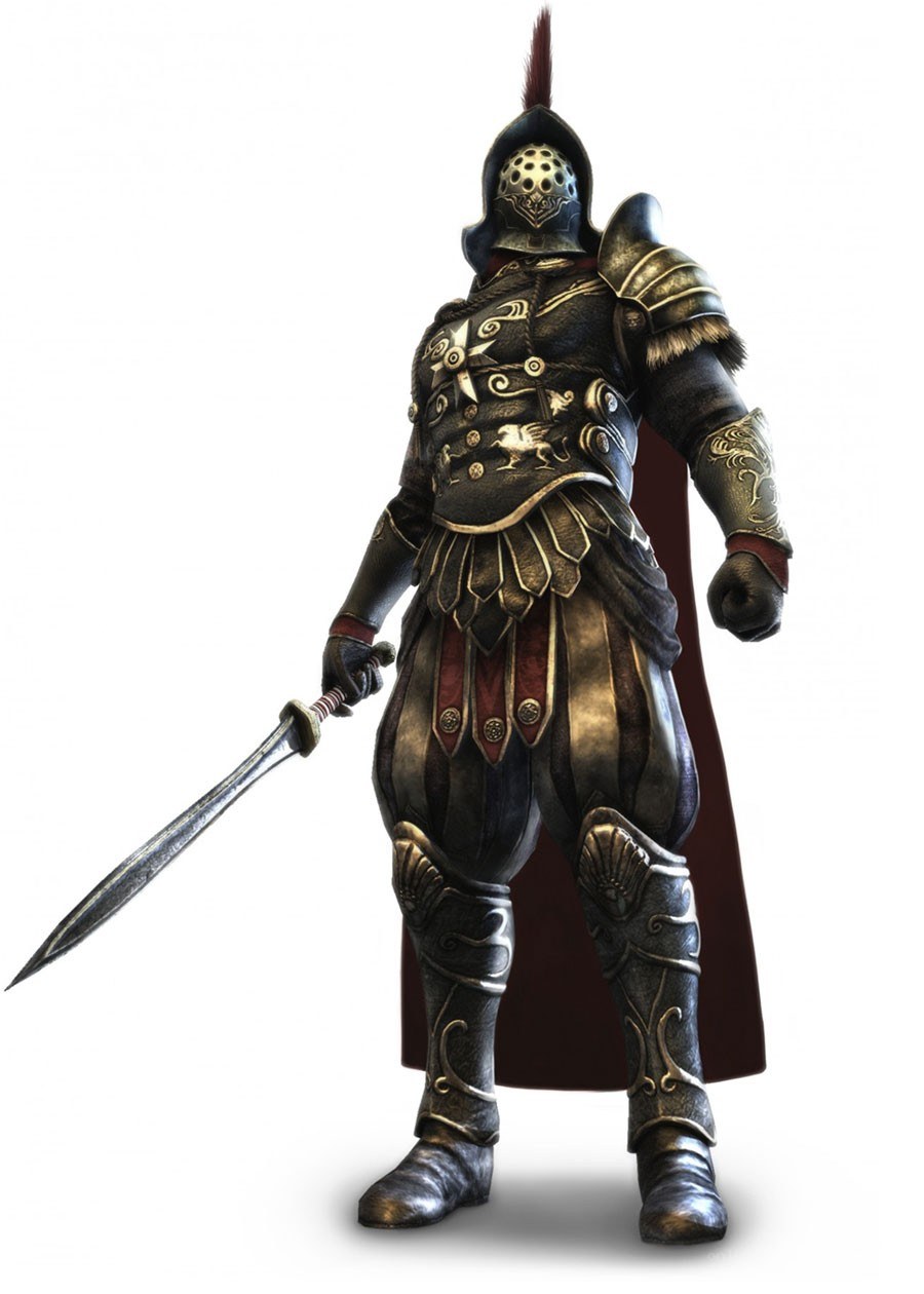 armored knight with sword